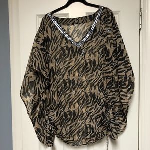 Animal Print Top/Coverup